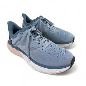 HOKA Arahi 5 Road Running Shoes Blue Fog/Provincial Blue Women's 7 Wide